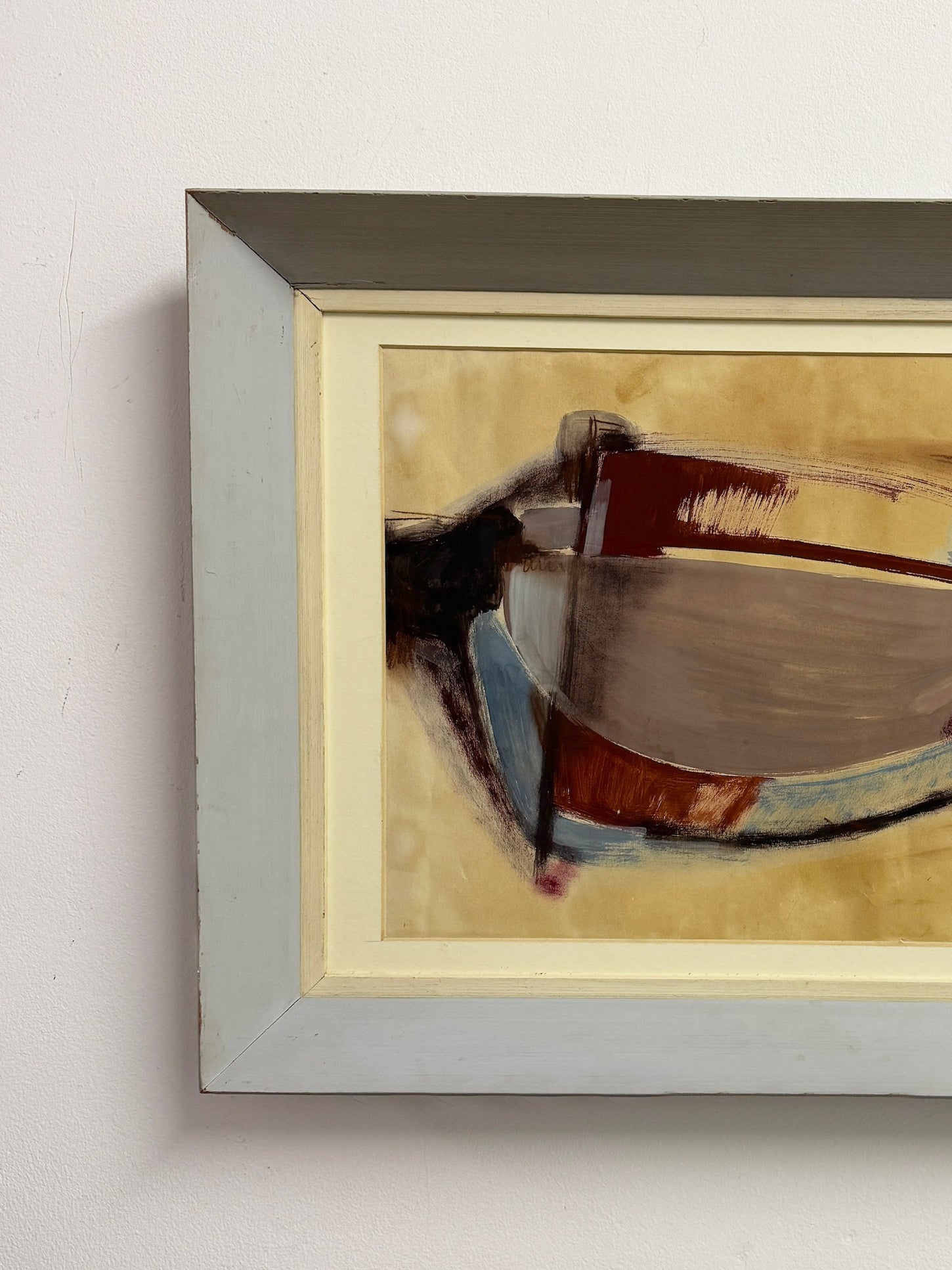 Mid Century Vintage Original Artwork Spanish Abstract Painting by Pep Nebot 1975