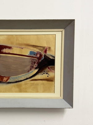 Mid Century Vintage Original Artwork Spanish Abstract Painting by Pep Nebot 1975