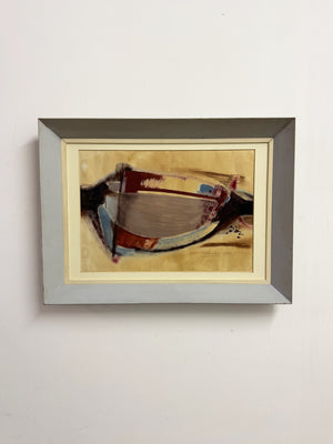 Mid Century Vintage Original Artwork Spanish Abstract Painting by Pep Nebot 1975