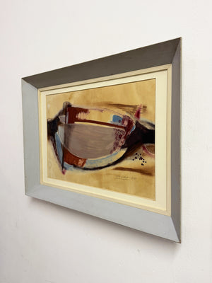 Mid Century Vintage Original Artwork Spanish Abstract Painting by Pep Nebot 1975