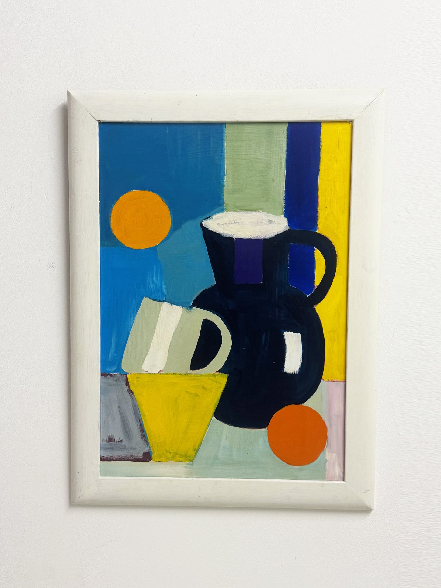 Vintage Modernist Bold Abstract Still Life