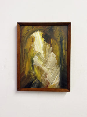 Swedish School Mid Century Abstract Composition – Scandinavian Original Oil Painting