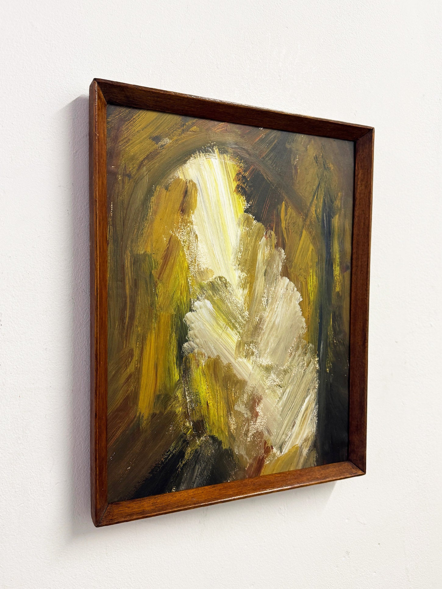 Swedish School Mid Century Abstract Composition – Scandinavian Original Oil Painting