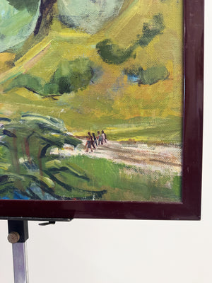 Mid-Century British Landscape Oil Painting by Sylvia Bergin Rowley - Arundel Park