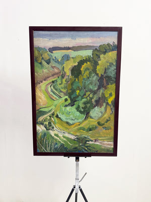 Mid-Century British Landscape Oil Painting by Sylvia Bergin Rowley - Arundel Park