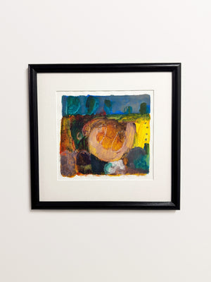 Mid-Century Modernist Abstract Landscape Painting