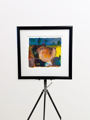 Mid-Century Modernist Abstract Landscape Painting