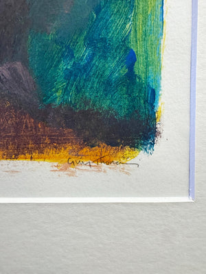 Mid-Century Modernist Abstract Landscape Painting