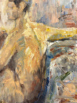 Tom Butler Figurative Nude Oil on Canvas Painting | British Life Study