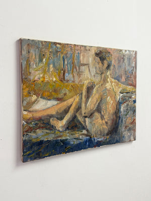 Tom Butler Figurative Nude Oil on Canvas Painting | British Life Study