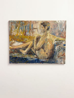 Tom Butler Figurative Nude Oil on Canvas Painting | British Life Study