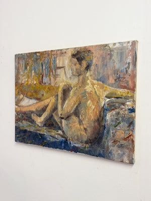 Tom Butler Figurative Nude Oil on Canvas Painting | British Life Study