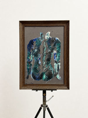 Mid-Century Abstract Nude Figurative Painting