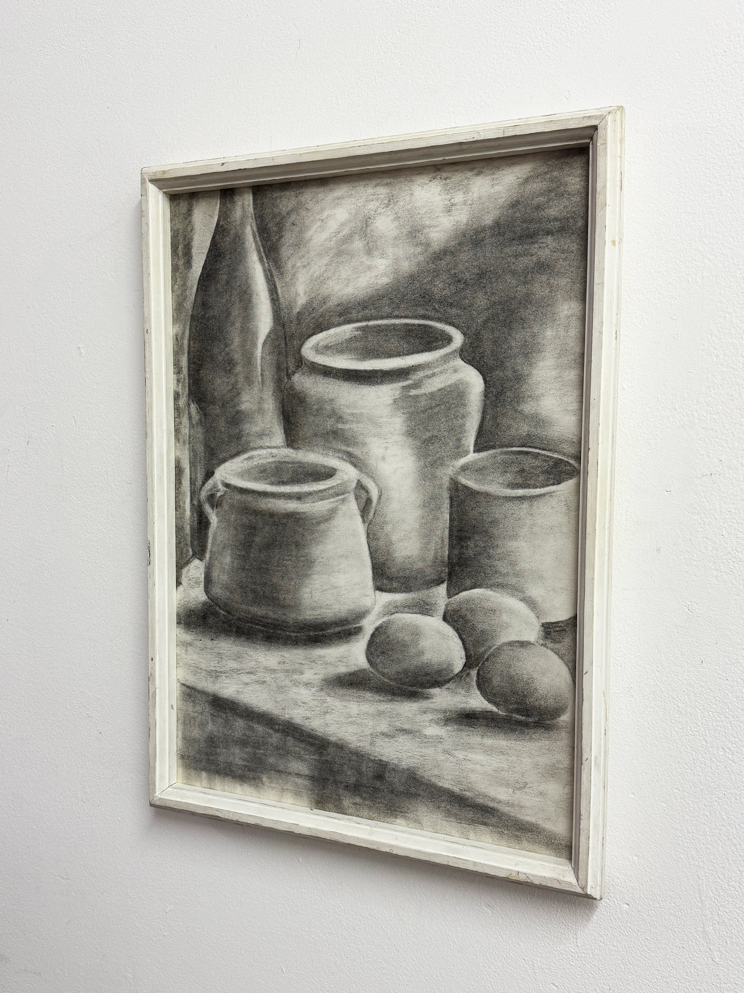 Vintage Charcoal Still Life Drawing