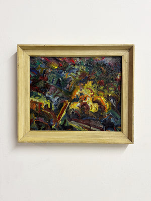 Mid Century Original Artwork Abstract Oil Painting