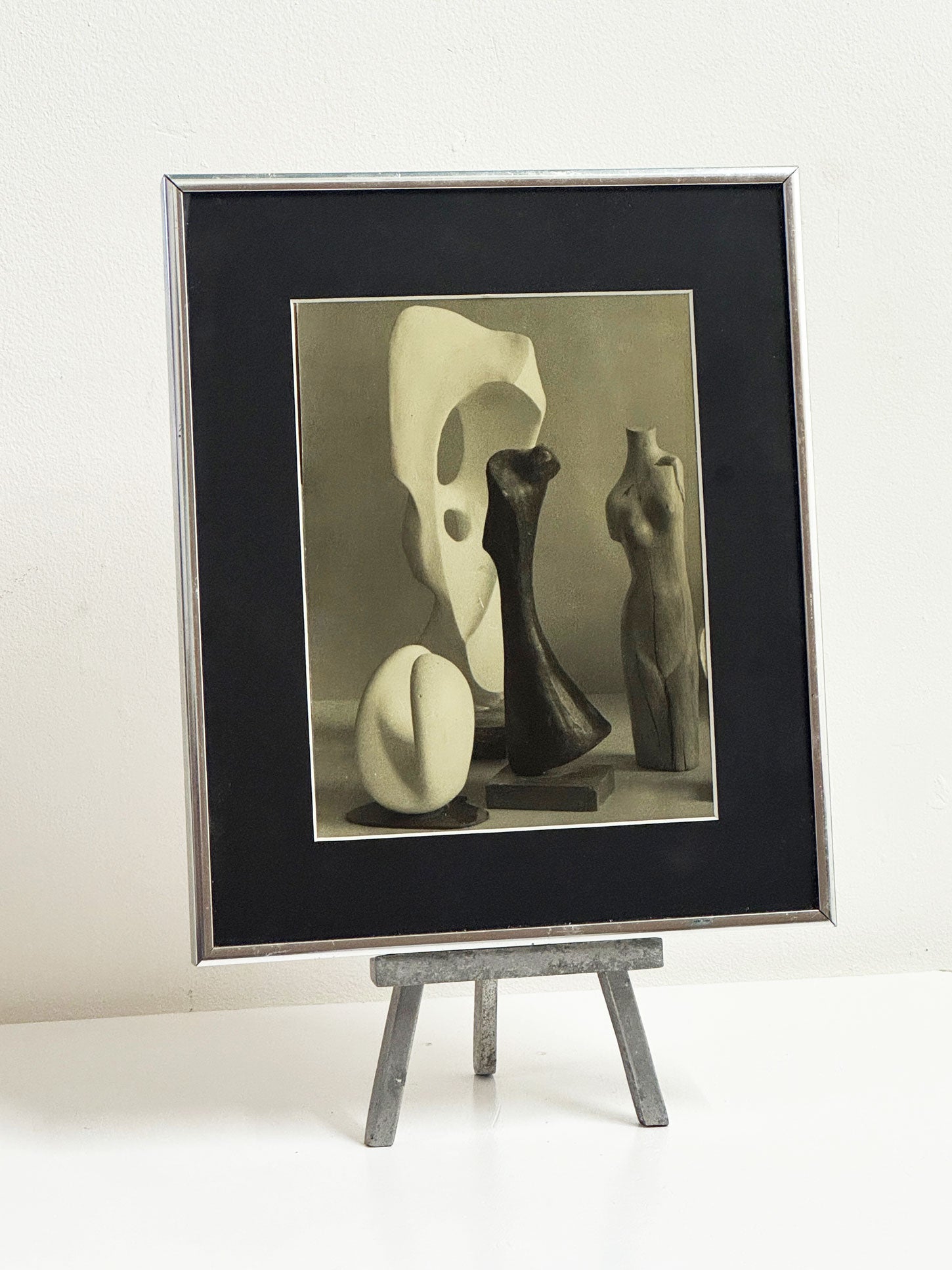 Mid Century Modernist Sculptures Black & White Photos - Set Of 3