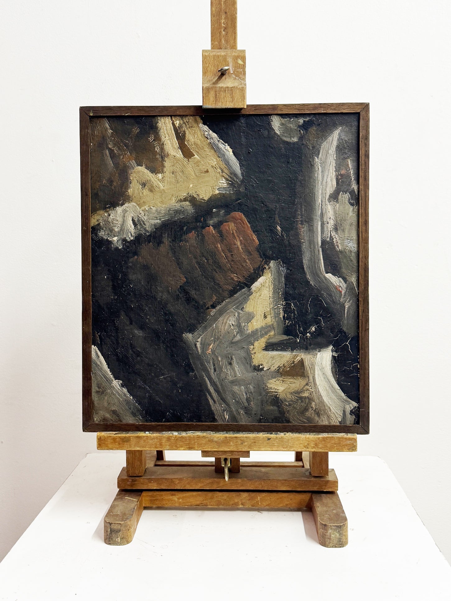 Swedish Mid-Century Abstract Textured Scandinavian Oil Painting