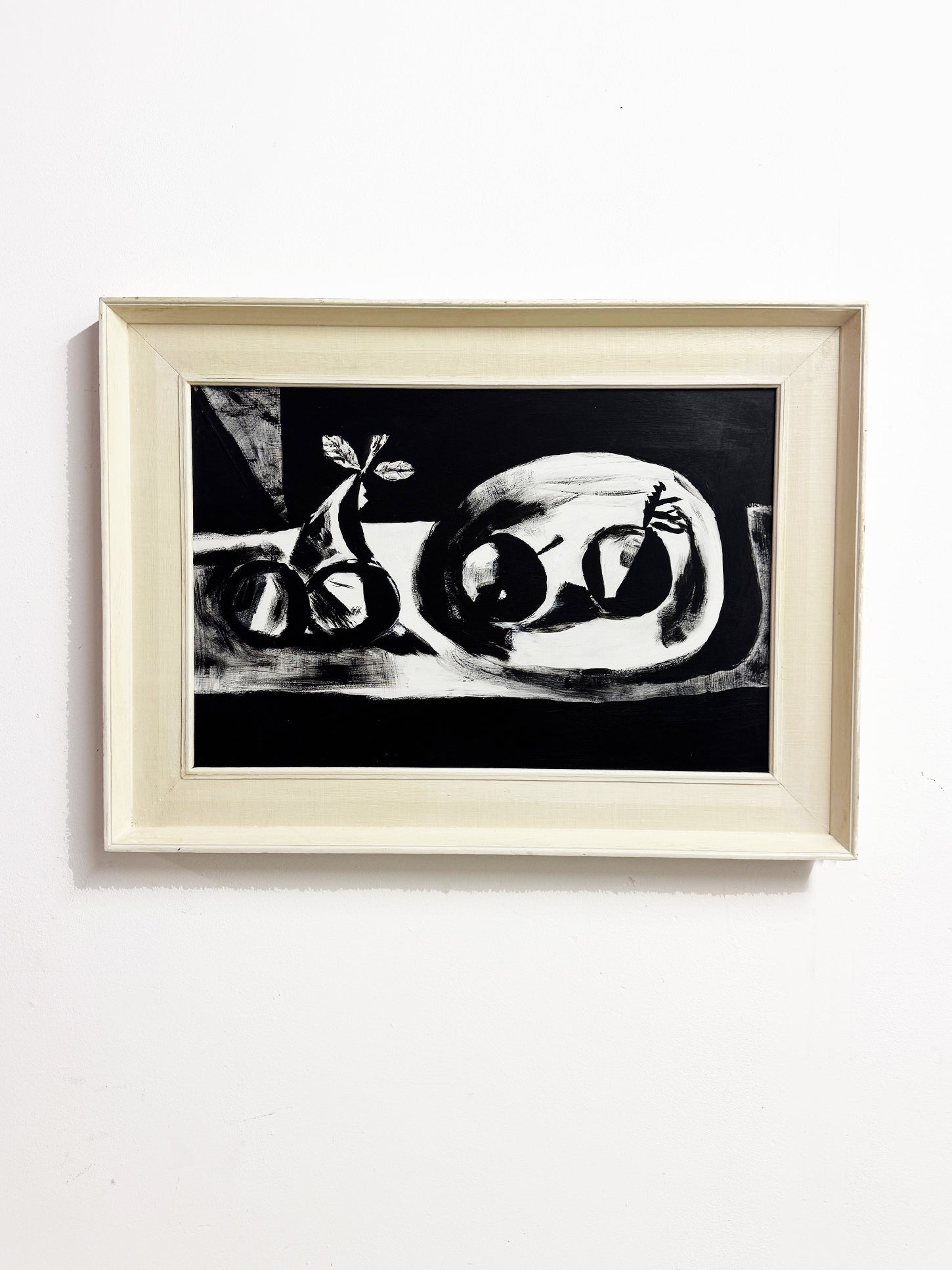 Monochrome Still Life Abstract Painting – Modernist Style