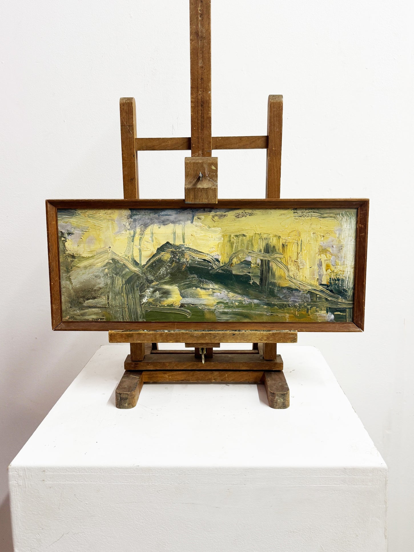 Mid-Century Abstract Landscape Textured Oil Painting