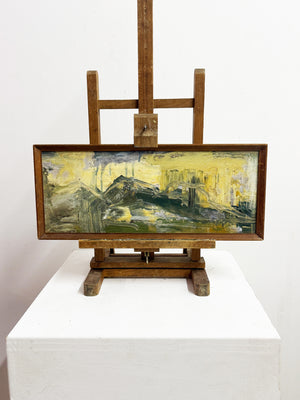 Mid-Century Abstract Landscape Textured Oil Painting