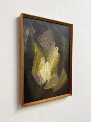 Swedish School Mid Century Abstract Composition – Scandinavian Original Oil Painting