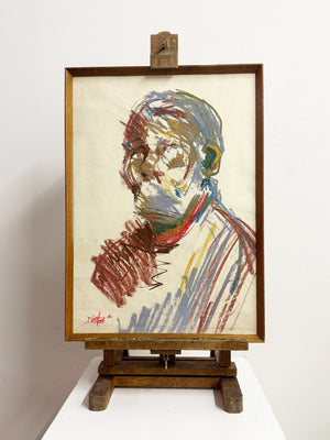 Barry De More – Portrait of a Painter,  Study in Pastel on Paper