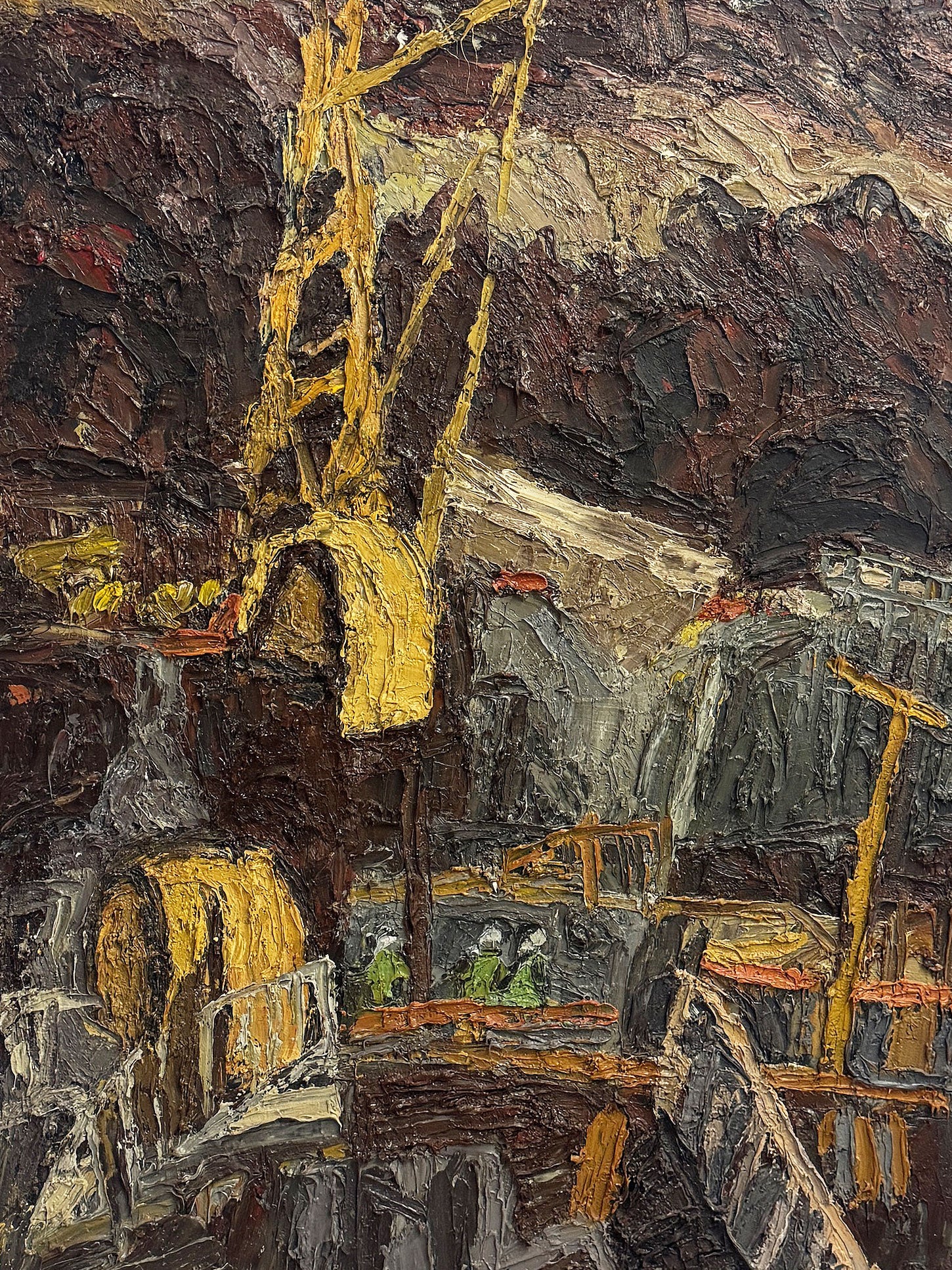 Vintage Original Artwork, Barry De More Heavy Impasto Abstract Painting