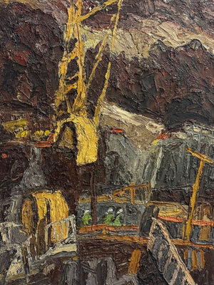 Vintage Original Artwork, Barry De More Heavy Impasto Abstract Painting