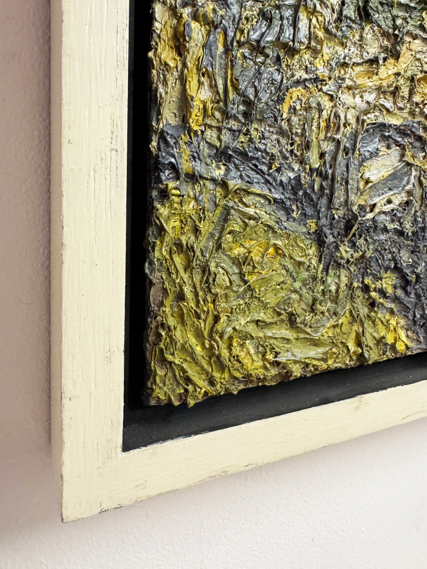 Vintage Textured Landscape Oil Painting by Barry De More – Heavy Impasto Original Artwork