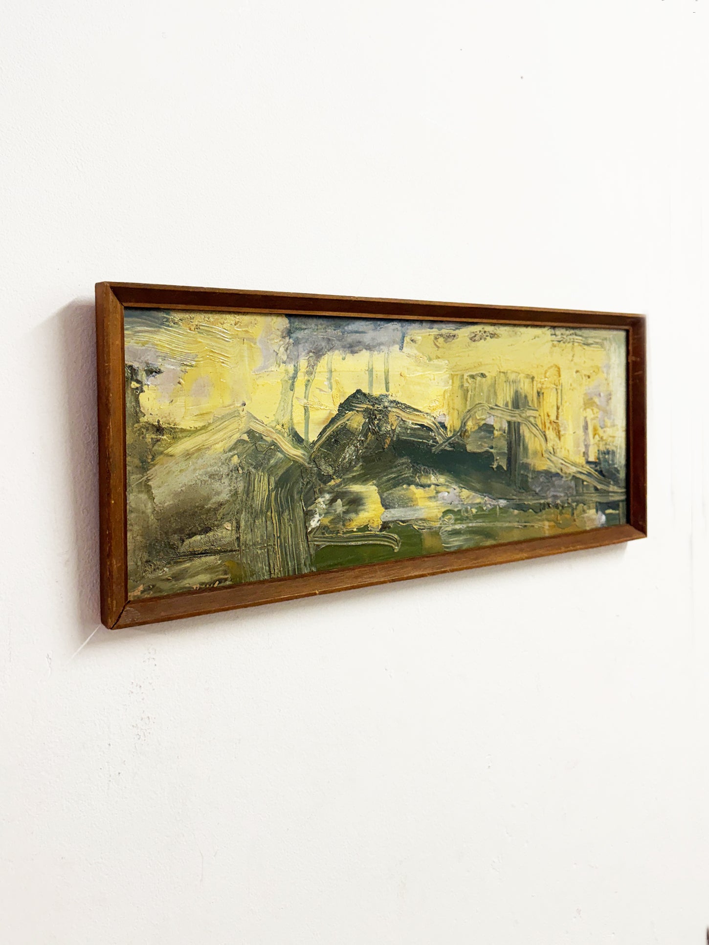 Mid-Century Abstract Landscape Textured Oil Painting