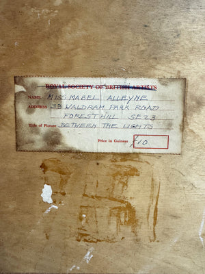 Mabel Alleyne Oil Painting “Between the Lights” RBA Exhibited, London Nocturne Street Scene