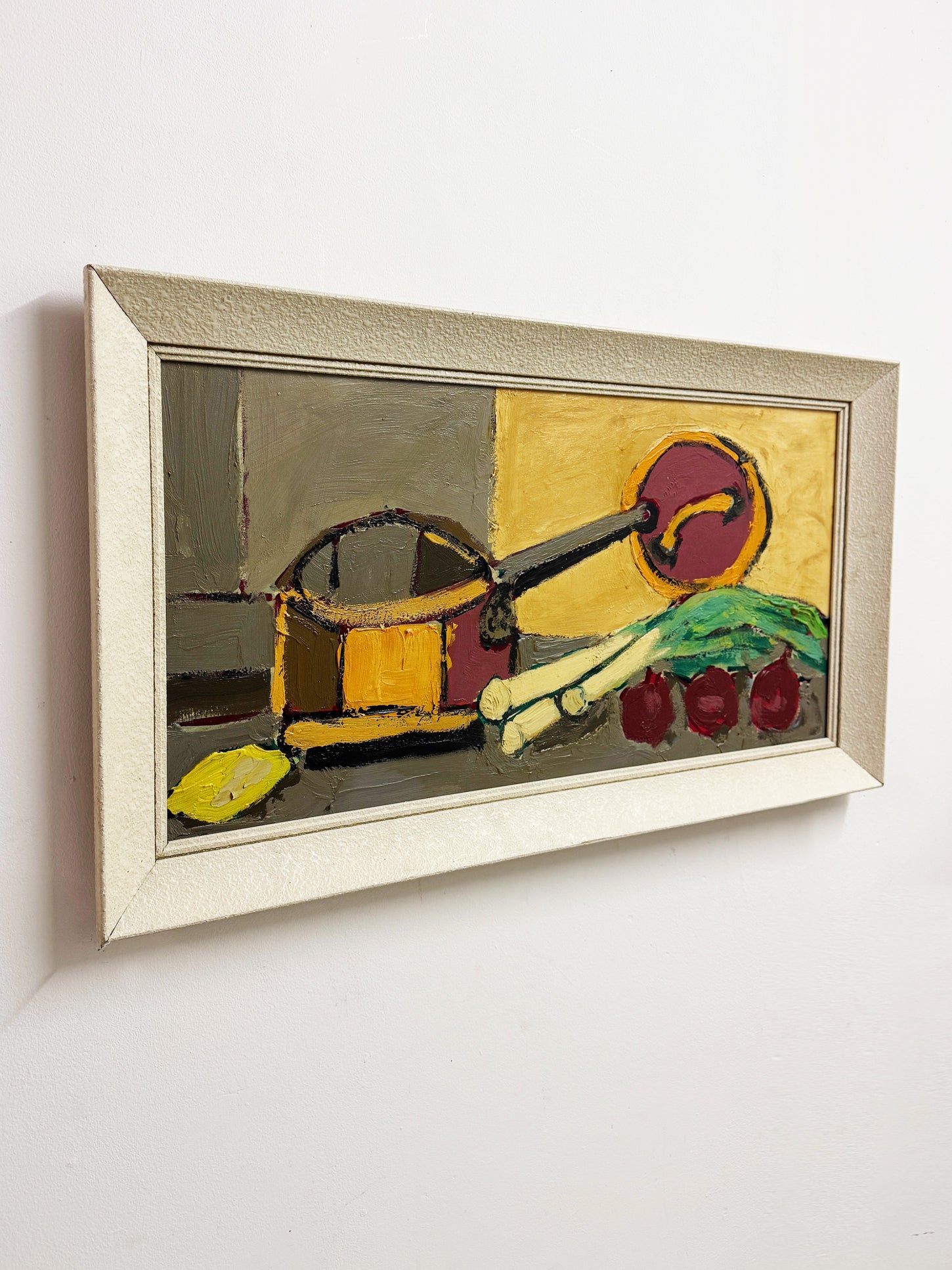 Mid-Century Modernist Still Life Oil Painting