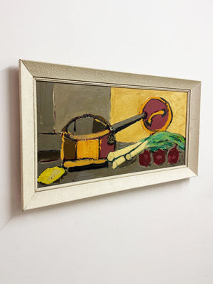 Mid-Century Modernist Still Life Oil Painting