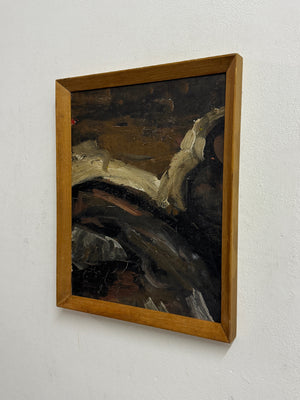 Swedish Mid-Century Abstract Landscape Oil Painting