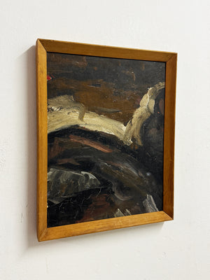 Swedish Mid-Century Abstract Landscape Oil Painting