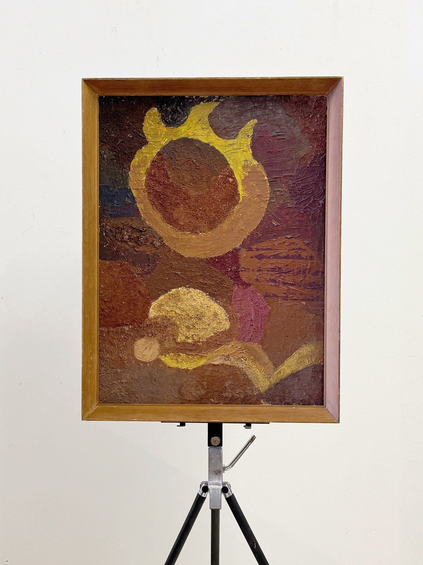 Mid-Century Modern Abstract Textured Modernist Oil Painting