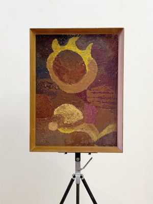 Mid-Century Modern Abstract Textured Modernist Oil Painting