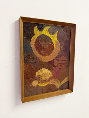 Mid-Century Modern Abstract Textured Modernist Oil Painting
