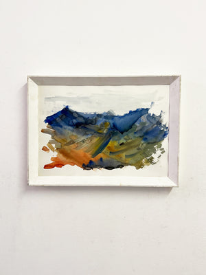 Mid-Century Abstract Landscape Watercolour Painting