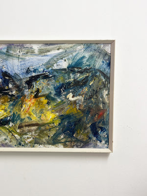 Swedish Mid-Century Abstract Expressionist Landscape Oil Painting