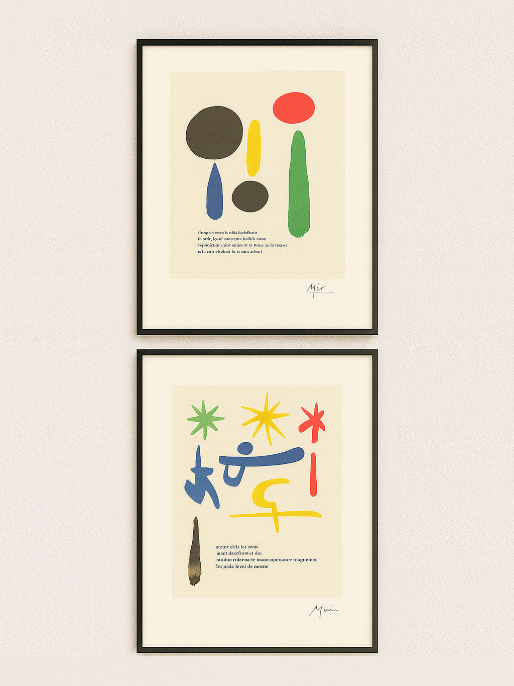 Large Vintage Joan Miró Abstract Posters - Parler Seul - Colophon Maeght Édition 1947