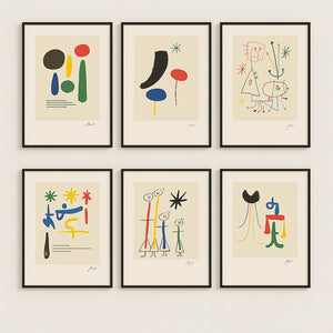 Large Vintage Joan Miró Abstract Posters - Parler Seul - Colophon Maeght Édition 1947